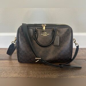 Coach Dark Brown Signature Handbag